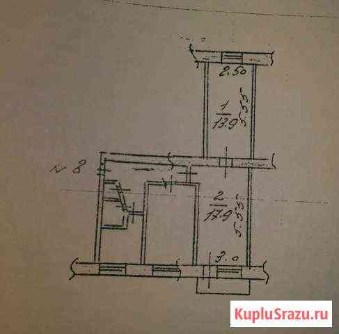 3-к квартира, 57 кв.м., 3/5 эт. Лиски