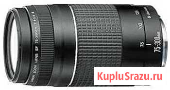 Canon EF 75-300mm F/4-5.6 III + Бленда не б/у Магадан - изображение 1