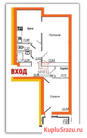 2-к квартира, 60 кв.м., 12/16 эт. Пенза - изображение 1
