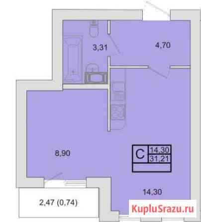 Студия, 31.2 кв.м., 2/4 эт. Щеглово