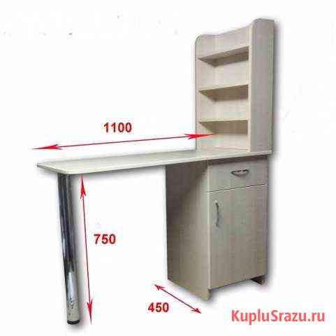 Маникюрный стол с большой полкой Челябинск