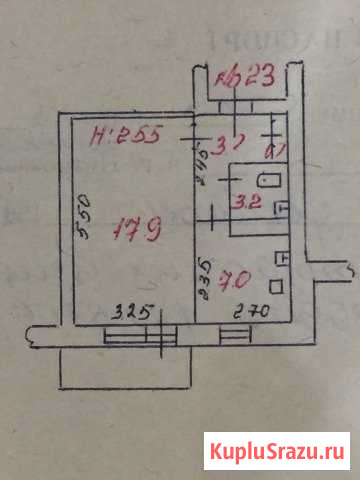 1-к квартира, 32.5 кв.м., 4/5 эт. Питкяранта - изображение 1