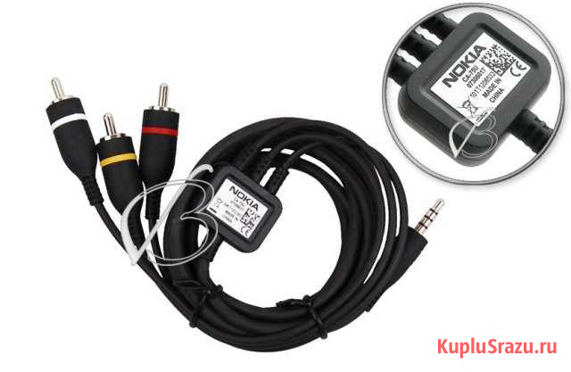 Kабель Nokia CA-75U Jack 3.5mm - 3x RCA Улан-Удэ - изображение 1
