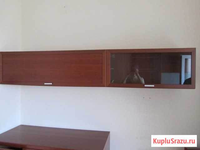 Навесной шкаф / навесная полка 2шт. дерево/шпон бу Домодедово - изображение 1
