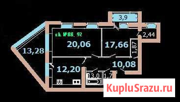 2-к квартира, 75 кв.м., 5/9 эт. Бор - изображение 1