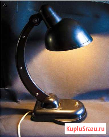 Лампа карболитовая винтаж СССР, идеальн.состояние Королев - изображение 1