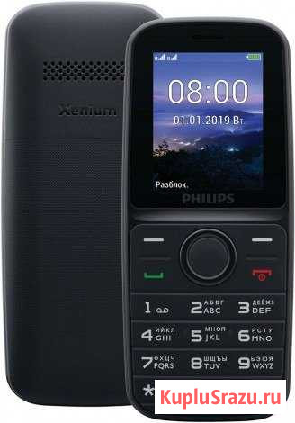 Телефон Philips Xenium E109 Dual Sim Black Санкт-Петербург - изображение 1