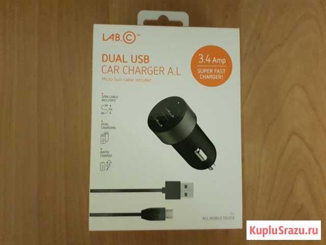 LAB.C Dual USB Car Charger Фатеж - изображение 1