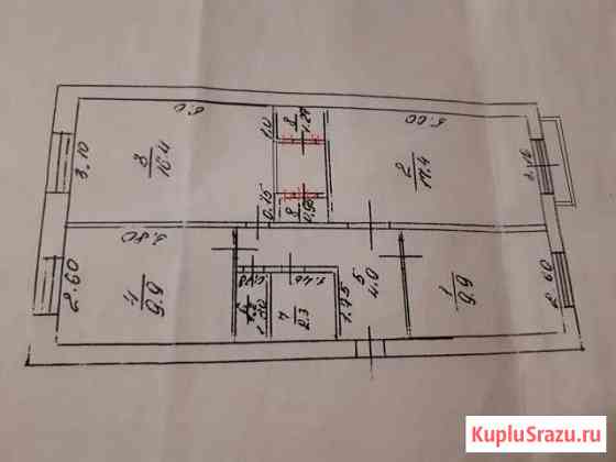 3-к квартира, 64.2 кв.м., 1/5 эт. Суземка