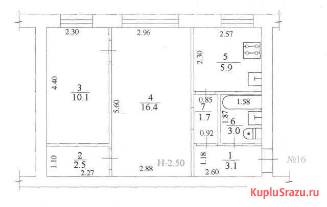 2-к квартира, 43 кв.м., 2/4 эт. Жирновск - изображение 1