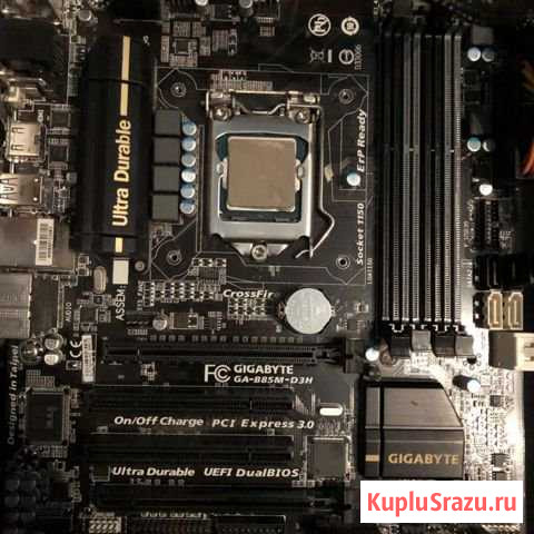 Системная плата Gigabyte GA-B85M-D3H 1150 сокет Елец - изображение 1