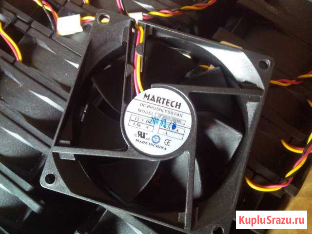 Корпусный вентилятор 80х80 питание 3din от матплат Иркутск - изображение 1