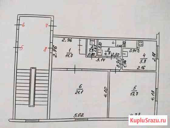 2-к квартира, 62 кв.м., 2/2 эт. Лесной