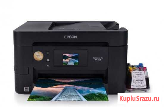 Новый мфу Epson WF-3720DWF c снпч и чернилами Пермь - изображение 1