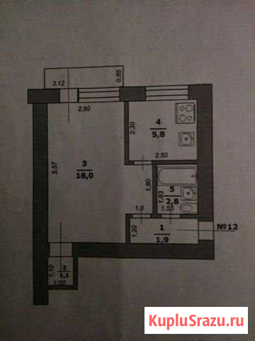 1-к квартира, 30 кв.м., 2/2 эт. Шебекино - изображение 1