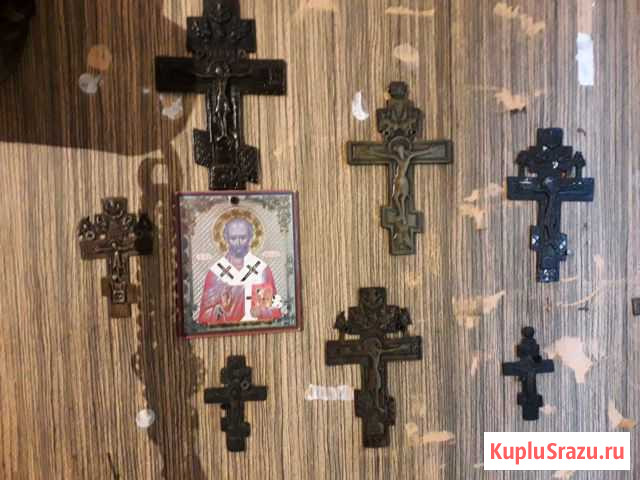 Крест Распятие старинный Намоленый Скопин - изображение 1