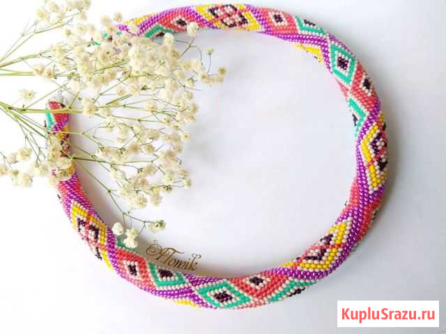 Жгут - колье Яркий ромб Сургут - изображение 1