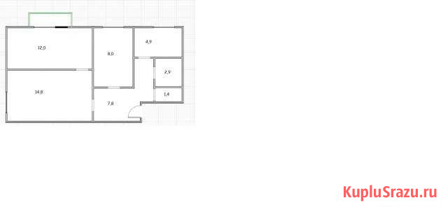3-к квартира, 51.8 кв.м., 2/3 эт. Ипатово - изображение 1