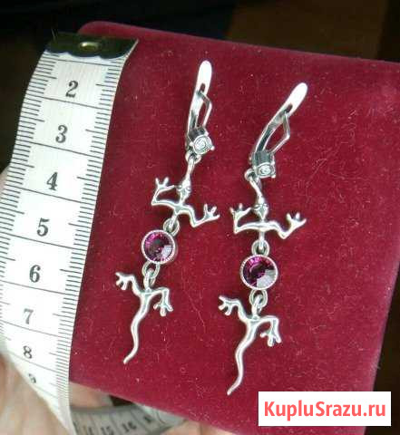 Серьги Саламандра. Обмен Одинцово - изображение 1