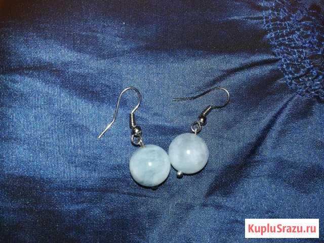 Серьги из аквамарина Химки - изображение 1