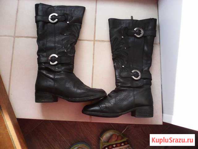 Продам осенние сапоги- б/у Курск - изображение 1