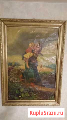 Старинная картина размер 75/55 см Ярославль - изображение 1