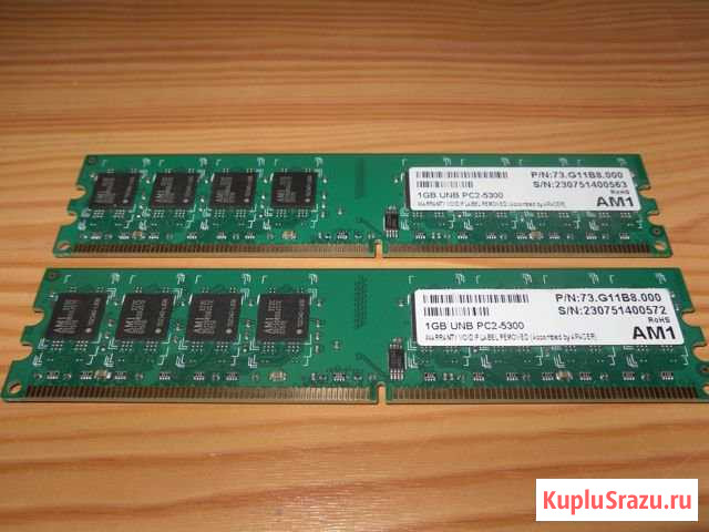 DDR2 Apacer 1GB x2 Симферополь - изображение 1