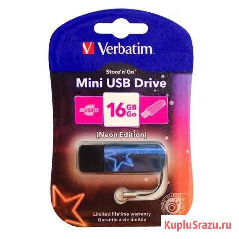 Новая флешка 16GB Verbatim Mini Neon Edition Пермь - изображение 1
