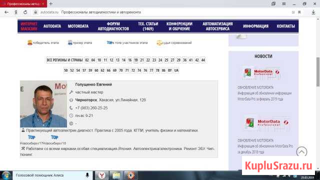 Автоэлектрик. Диагностика. Чип-тюнинг Черногорск - изображение 1