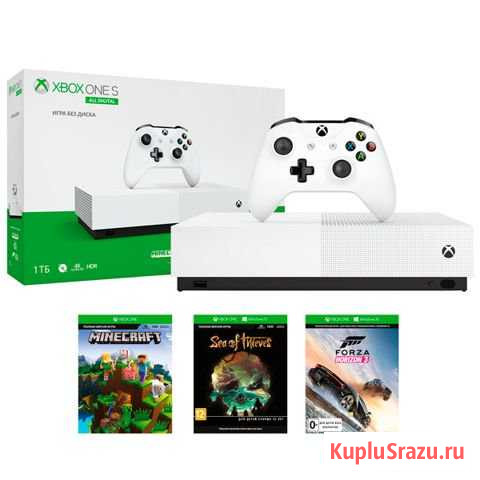 XBox One S (рст) 1TB All Digital Воркута - изображение 1