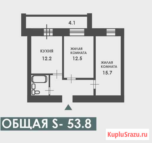 2-к квартира, 54 кв.м., 5/9 эт. Благовещенск - изображение 1