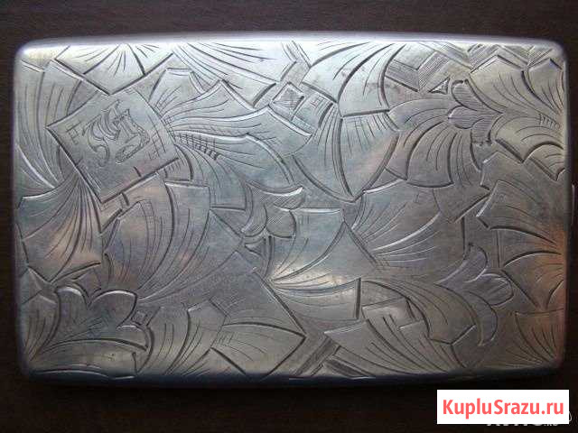 Серебряный портсигар 900-й пробы, 205 грамм Кострома - изображение 1