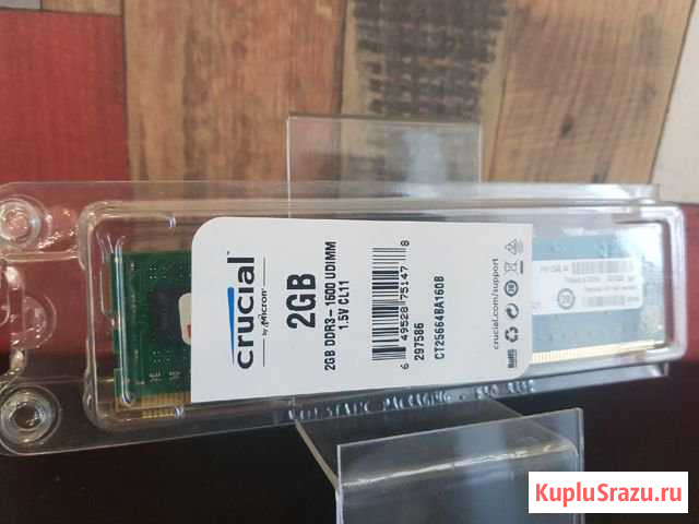 Озу для пк Crucial DDR3 2GB (новая) Уфа - изображение 1