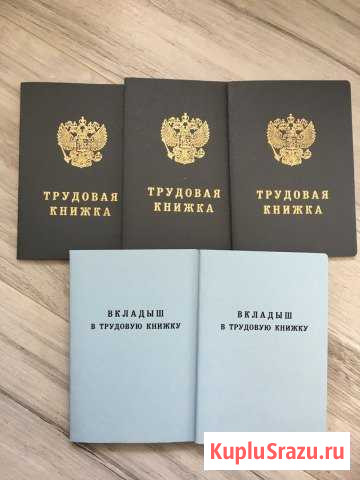 Трудовая книжка. Вкладыш в трудовую Красноярск - изображение 1