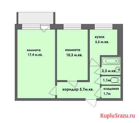 2-к квартира, 44.1 кв.м., 3/5 эт. Кондратово