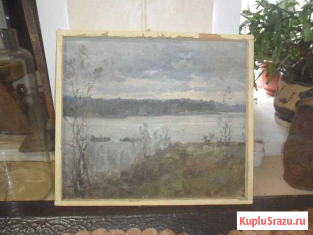 Продам картину Волга осенью масло Кинешма - изображение 1