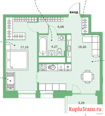2-к квартира, 47.2 кв.м., 4/22 эт. Пермь - изображение 1
