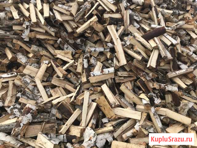 Дрова колотые,берёза, сосна горбыль Курган - изображение 1