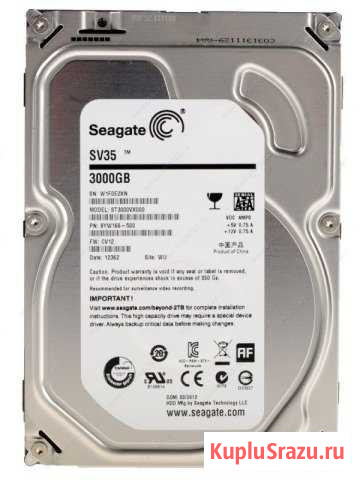 Продам Жесткий диск Seagate SV35 ST3000VX000 3 Тб Новокузнецк - изображение 1