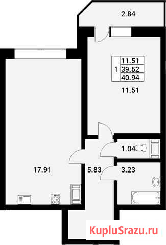 1-к квартира, 41 кв.м., 8/18 эт. Мурино - изображение 1