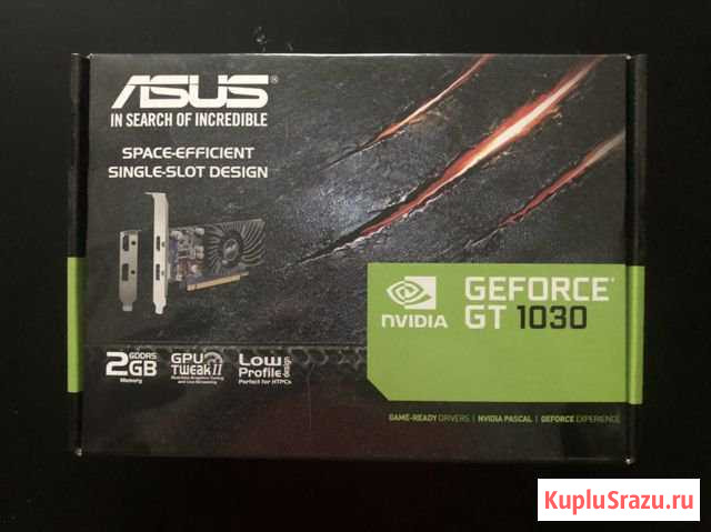 Видеокарта asus GeForce GT 1030 1228MHz PCI-E 3.0 Балабаново - изображение 1