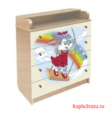 Комод детский vlana кдп 80/4-01 зайка Ярославль - изображение 1