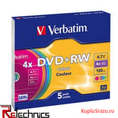 Диски DVD+RW Verbatim 4.7Gb 4x Slim Case (5) Тверь - изображение 1