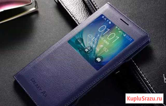 Новый кожаный чехол-книжка для SAMSUNG Galaxy A5 Благовещенск - изображение 1