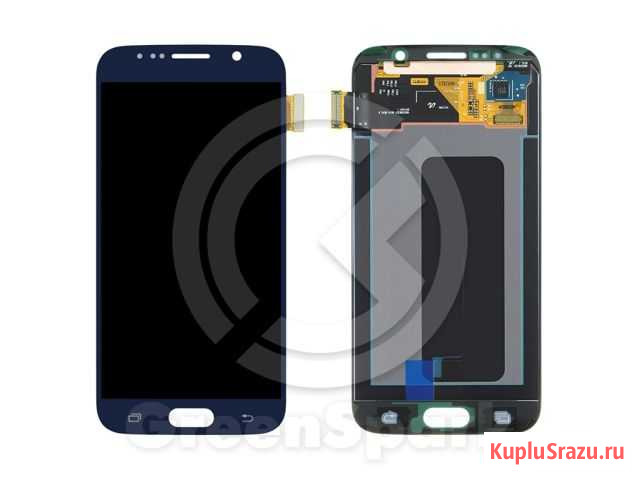 Дисплей для SAMSUNG G920 Galaxy S6 +тач синий/чер Новосибирск - изображение 1