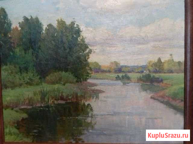 Картина картон масло размер 45 на 50 см автор Гилл Иваново - изображение 1