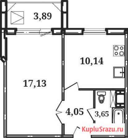 1-к квартира, 36.9 кв.м., 8/10 эт. Обнинск