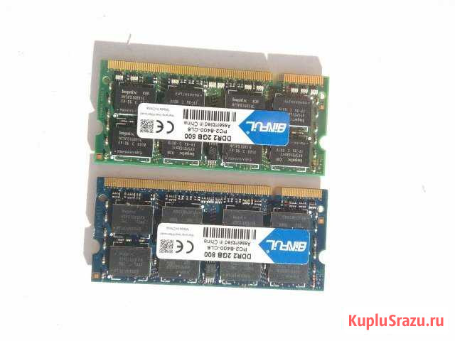 SO-dimm 2x2 gb DDR2 800 Барнаул - изображение 1
