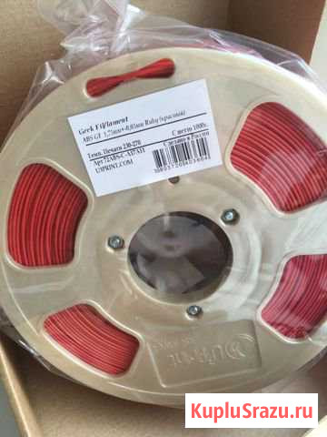 Нить ABS GF 1.75,красный,вес 1кг Котельники - изображение 1