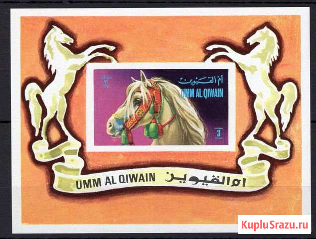 Умм эль Кайвайн 1972 Лошади(блок) MNH Владимир - изображение 1